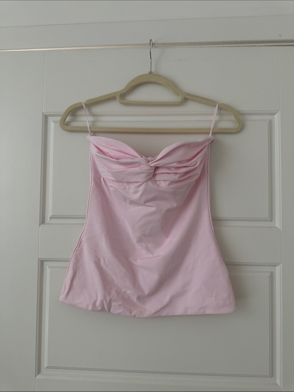 NWT Aritzia Light Pink Twist-Front tube top